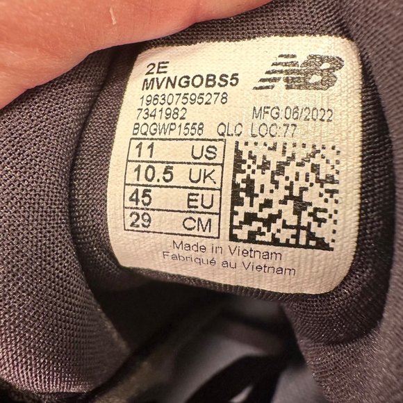 New Balance Men's 11 2E WIDE Fresh Foam X Vongo V5 Running Shoe Black - Picture 7 of 15